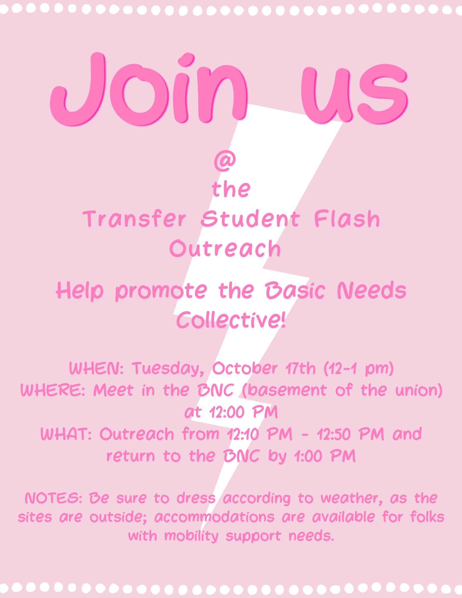 Basic Needs Collective Transfer Flash Outreach