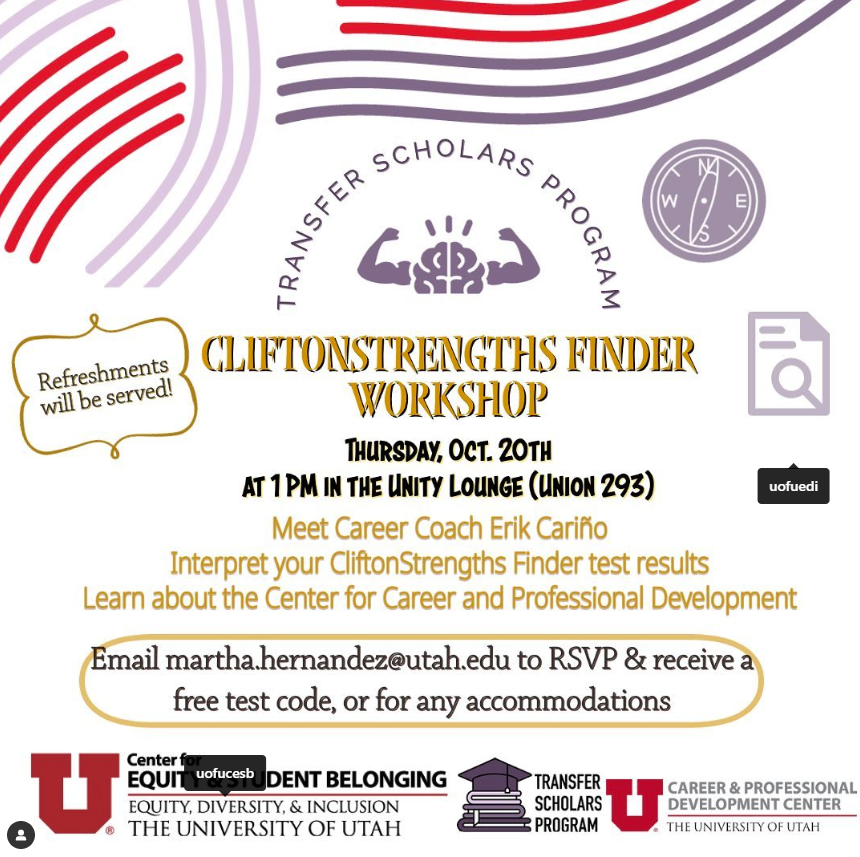 Transfer Scholars Clifton StrengthsFinder Workshop
