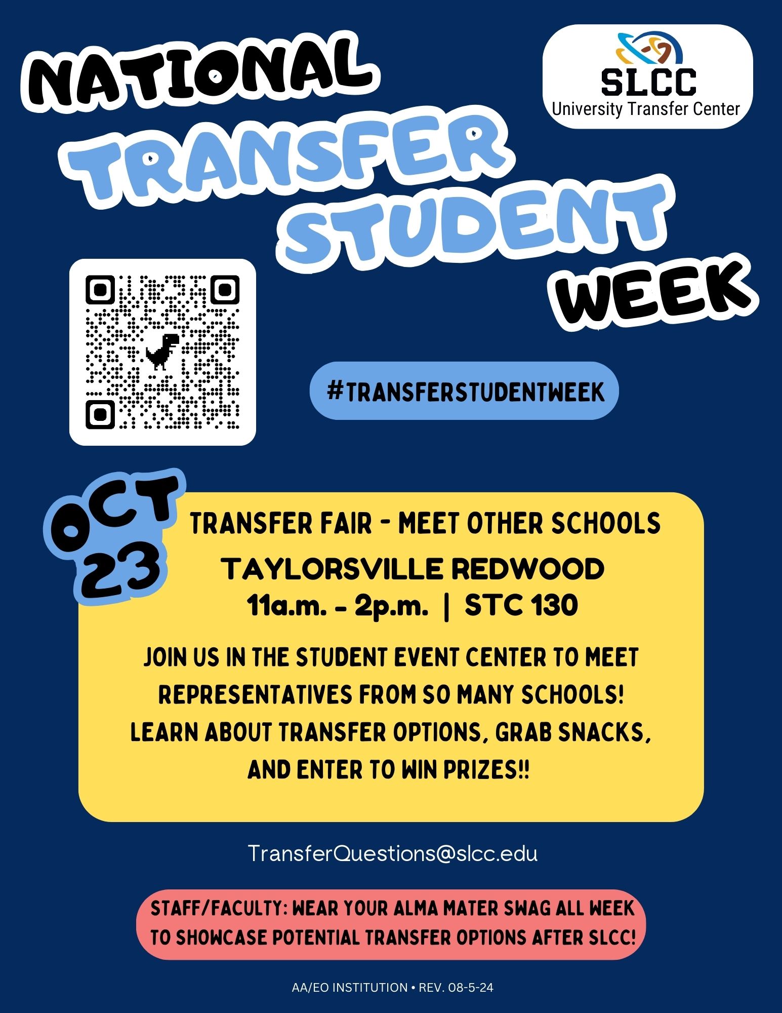 SLCC Transfer Schools event - U of U Transfer Student Success will be there