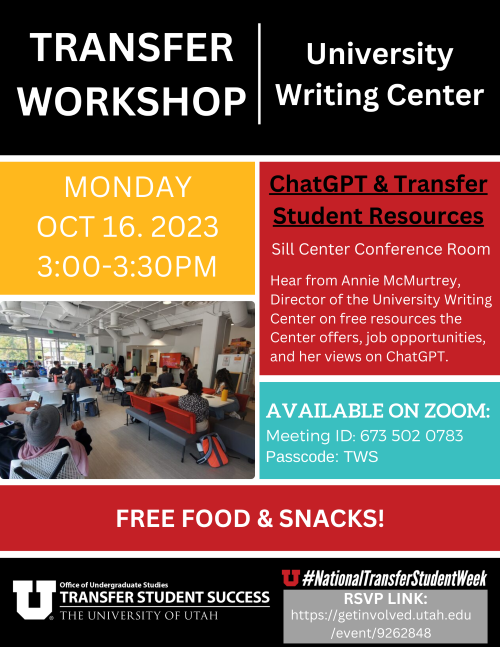 University Writing Center Transfer Workshop