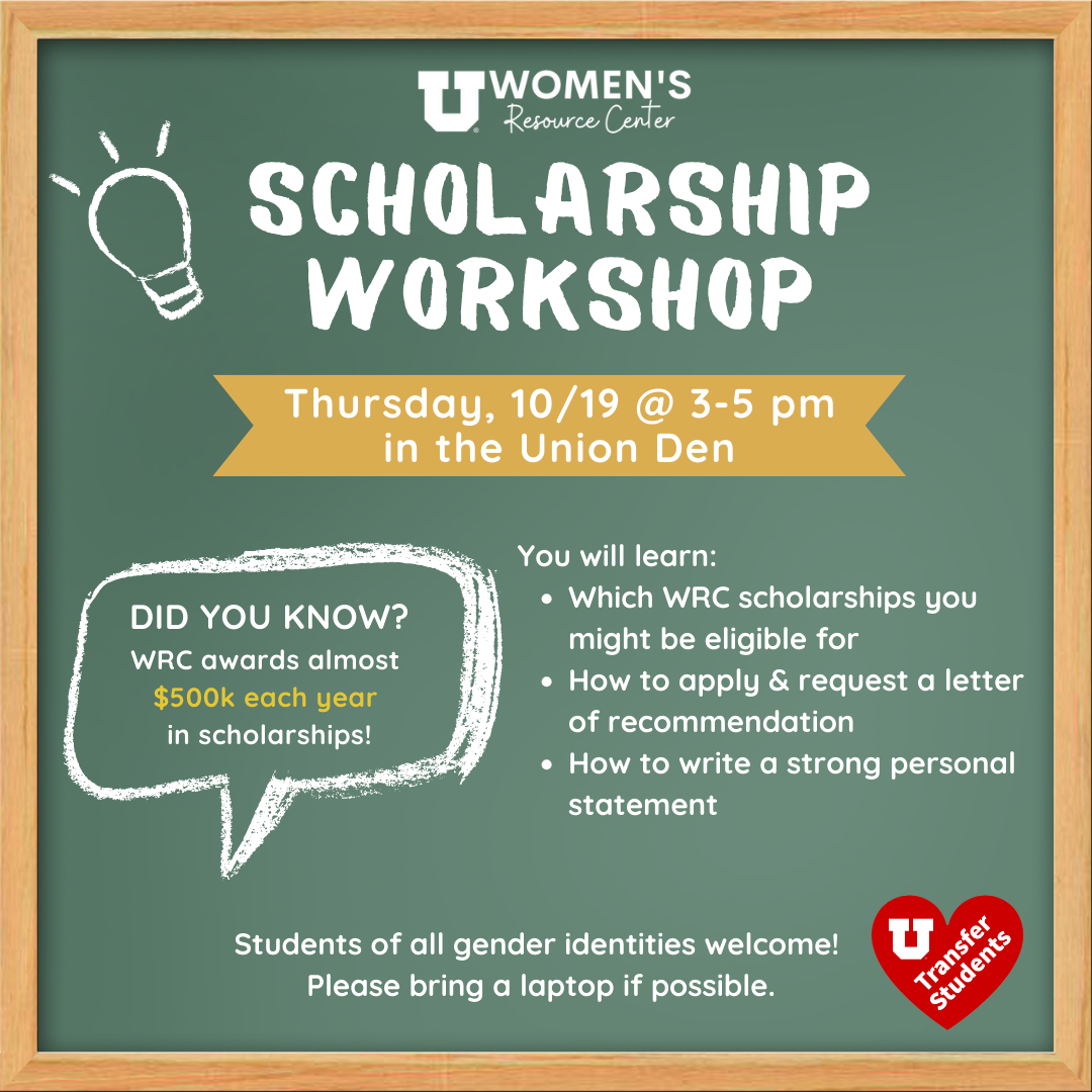 Women's Resource Center Scholarship Workshop